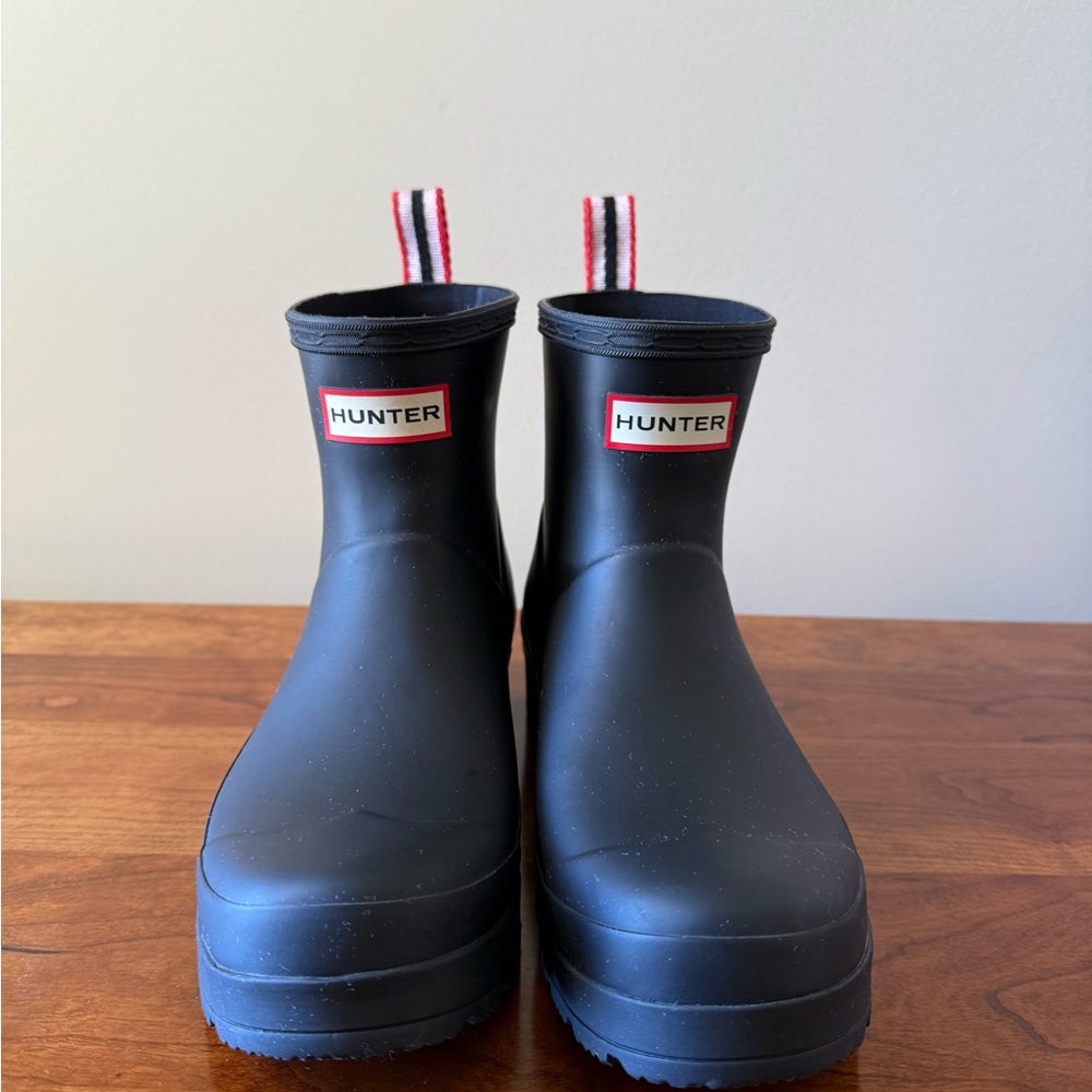 Hunter Short Black Waterproof Boots